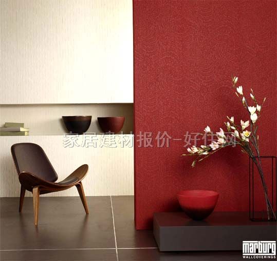 玛堡墙纸 丝路系列 0.53×10M 叶纹 红色