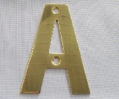 卡迪龙 门牌（铭牌） 字母牌"A" 全铜 