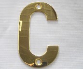 卡迪龙 门牌（铭牌） 字母牌"C" 全铜 