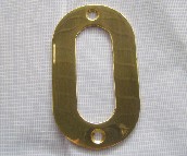 卡迪龙 门牌（铭牌） 数字牌"0" 全铜 