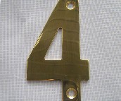 卡迪龙 门牌（铭牌） 数字牌"4" 全铜 