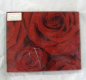 白云夹丝夹层玻璃 红色玫瑰花 5+5mm 