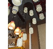 永隆达吊灯 8025-6 木质灯架+陶瓷灯罩 