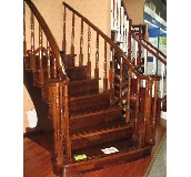 尚艺室内楼梯 全实木结构紫檀海格立斯整梯(13级) 订做 